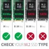 AXAGON EEM2-GTR Obudowa zewnętrzna aluminiowa, USB-C 3.2 GEN 2 M.2 NVMe SSD